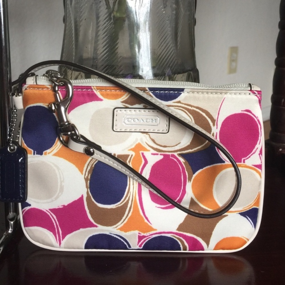 Coach scarfprint signature wristlet